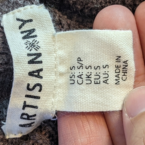 Artisan NY Cowl Neck Turtleneck Cropped Sweater Sz Small - Picture 5 of 9